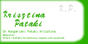 krisztina pataki business card